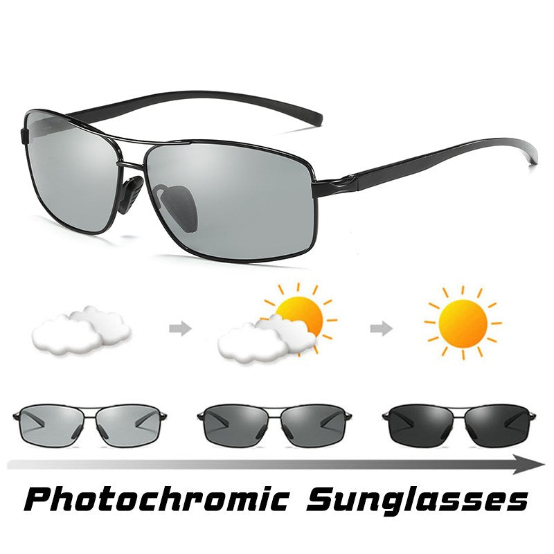 Auto-sensitivity color-changing polarized sunglasses