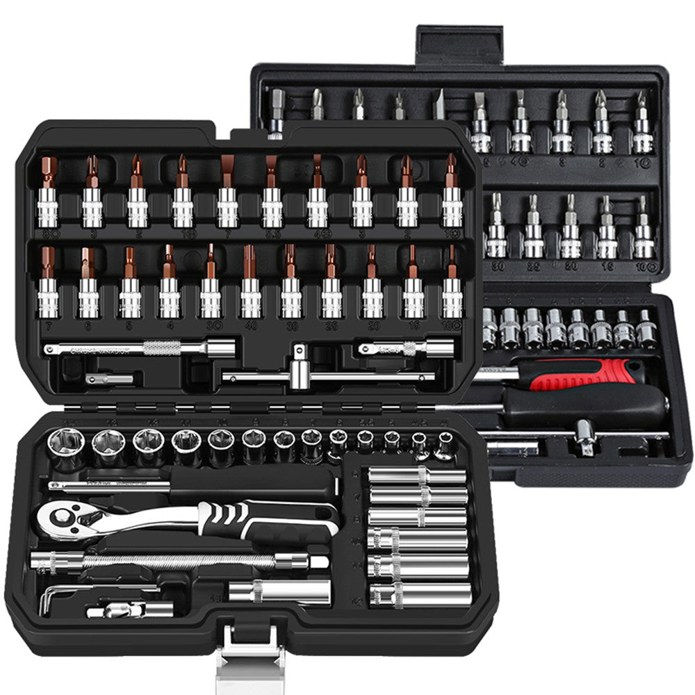 Auto repair tool ratchet quick socket wrench set