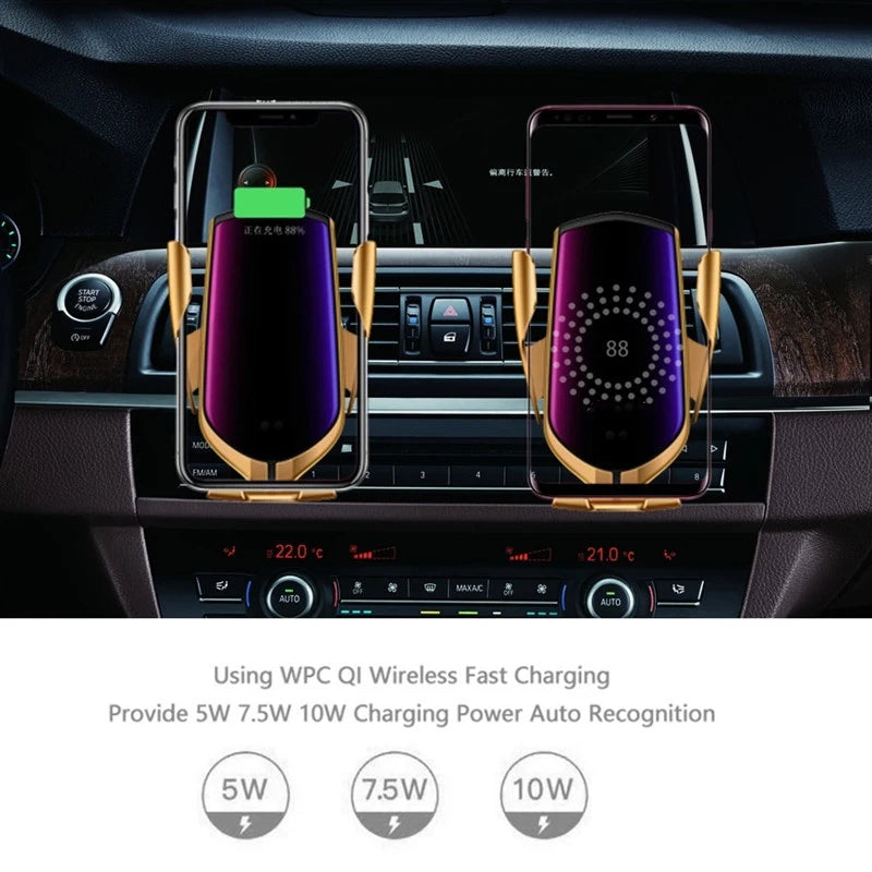 Telefoonhouder Auto Car Phone Holder Carga inalámbrica para iPhone XR 