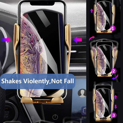 Telefoonhouder Auto Car Phone Holder Carga inalámbrica para iPhone XR 