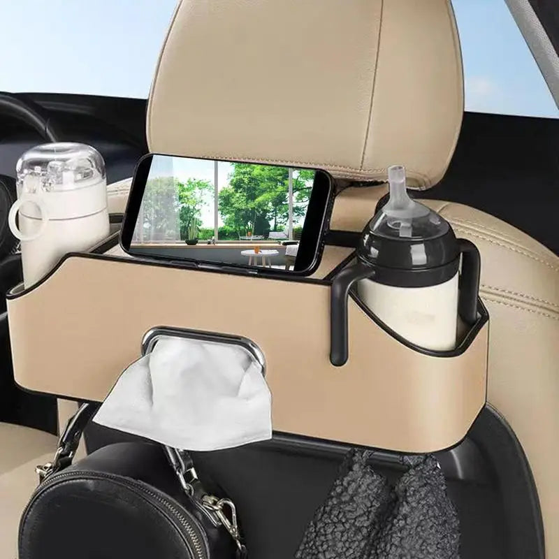 Multifunctional Car Headrest Cup Holder Auto Backseat Organizer Tissue Holder Storage Box Auto Phone Holder Interior Accessories 