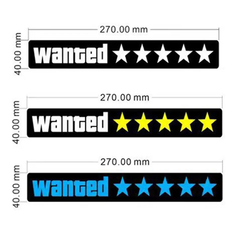 Windshield Electric LED Wanted Car Window Sticker Auto Moto Safety Signs Decals Decoration