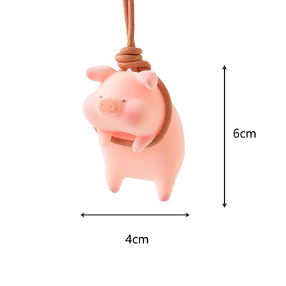 Cute Pig Car Pendants SwingTigger Car Accessories Interior Auto Rearview Mirror Pendants Birthday Gift Auto Decoraction Ornament