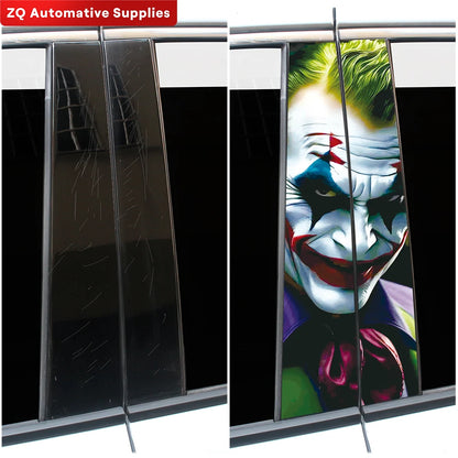 Funny Car Stickers B-pillar Sunscreen DIY Auto Center Column Cover Scratches Cartoon Decoration Stickers Joker  Auto Accessories