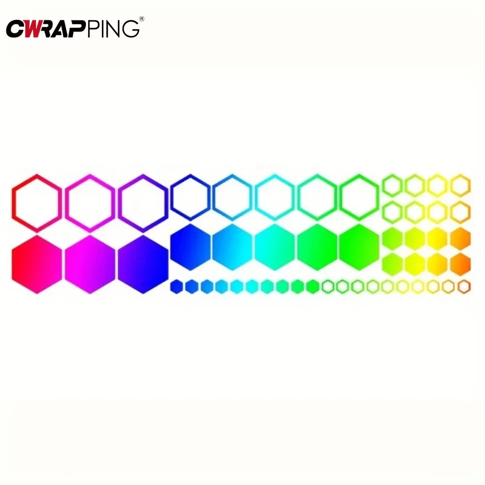 Auto Honeycomb Vinyl Decals Large and Small Combination Hexagonal Stickers Auto Body Decor Tuning Body Cool Styling Decoration 