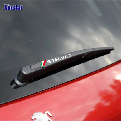 4pcs Windshield Wiper Sticker For Alfa Romeo Sportiva Giulia Giulietta 159 156 MITO Stelvio 147 Auto Accessories