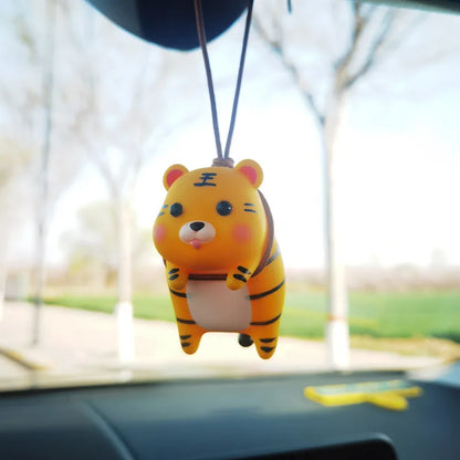 Cute Pig Car Pendants SwingTigger Car Accessories Interior Auto Rearview Mirror Pendants Birthday Gift Auto Decoraction Ornament