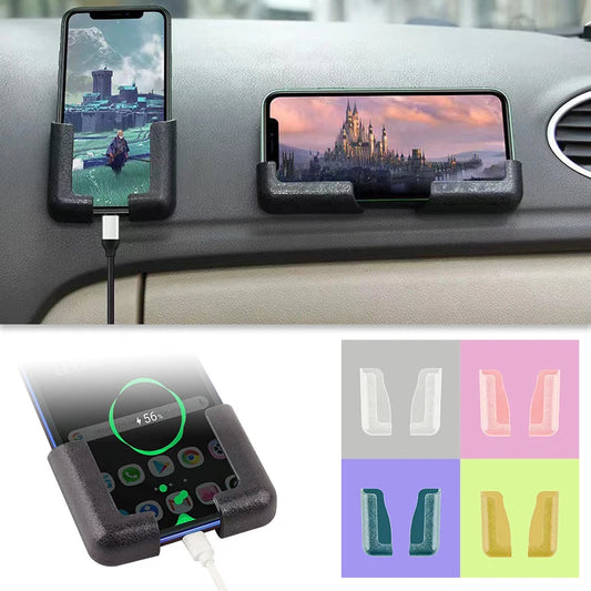 Car Phone Holder Multifunction Portable Sticky Bracket Dashboard Adhesive GPS Navigation Stand Auto Interior Accessories 