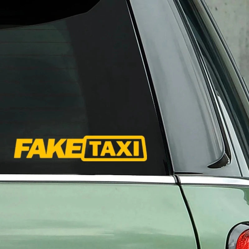 Universal FAKE TAXI Car Auto Sticker Decal Emblem Self Adhesive Vinyl For Car Funny Car Sticker