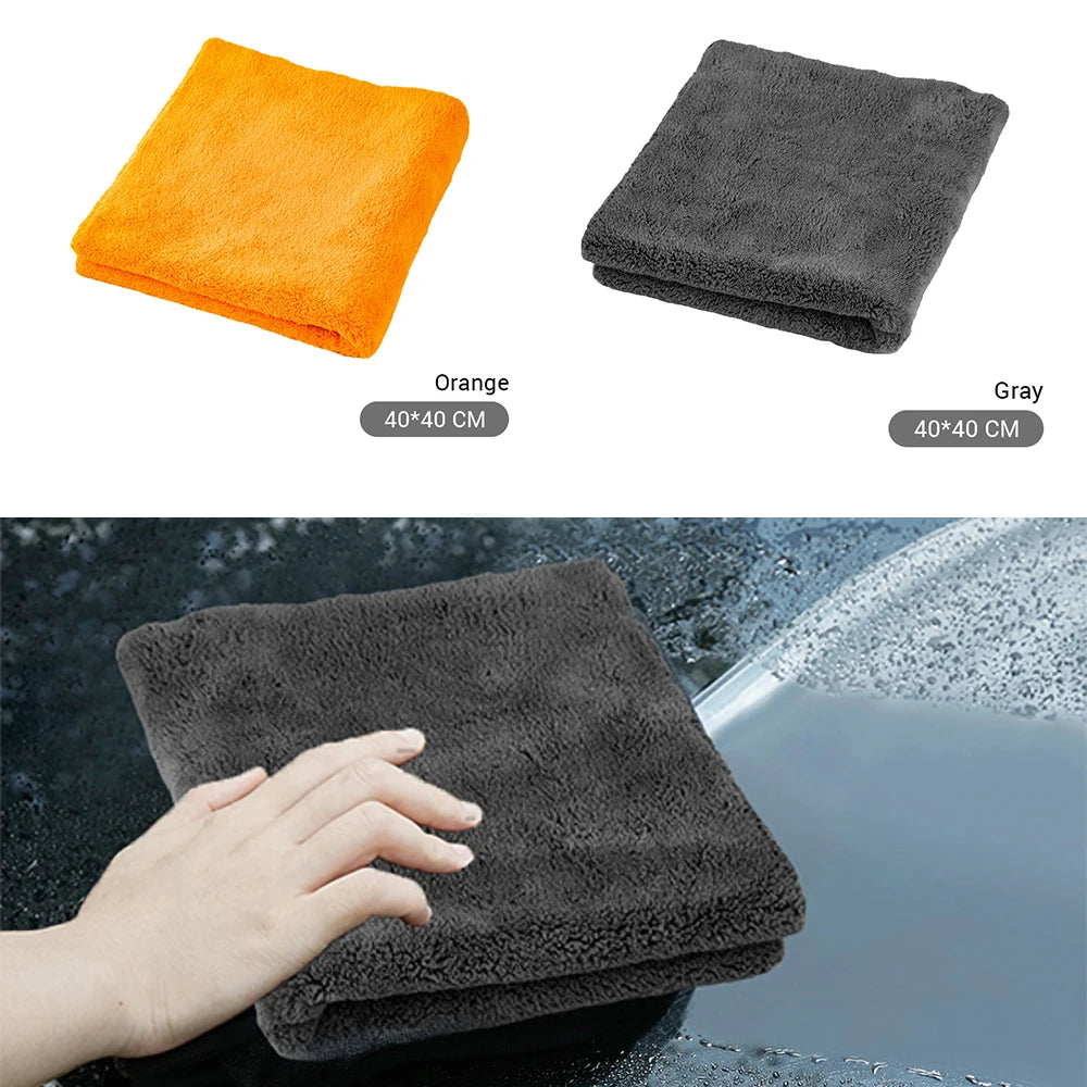 Extra Microfiber Towels Car Washing Rag Multipurpose Plush Towel Detailing Drying Cloth Cleaning Tool Auto Wash Accessories