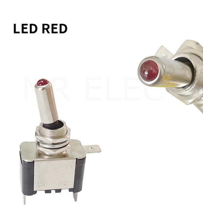 Auto Car Boat Truck Illuminated Led Toggle Switch With Safety Aircraft Flip Up Cover Guard  12V20A transparent