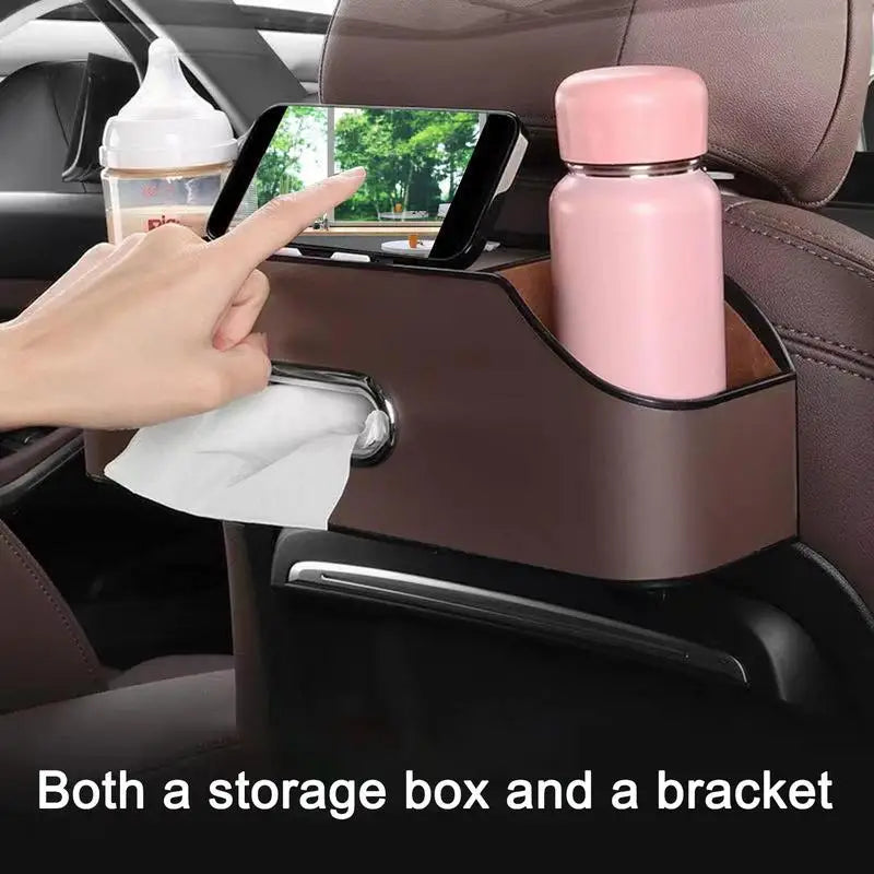 Multifunctional Car Headrest Cup Holder Auto Backseat Organizer Tissue Holder Storage Box Auto Phone Holder Interior Accessories 