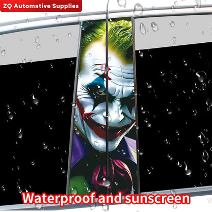 Funny Car Stickers B-pillar Sunscreen DIY Auto Center Column Cover Scratches Cartoon Decoration Stickers Joker  Auto Accessories