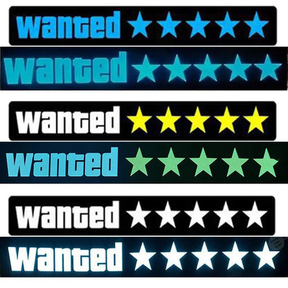 Windshield Electric LED Wanted Car Window Sticker Auto Moto Safety Signs Decals Decoration