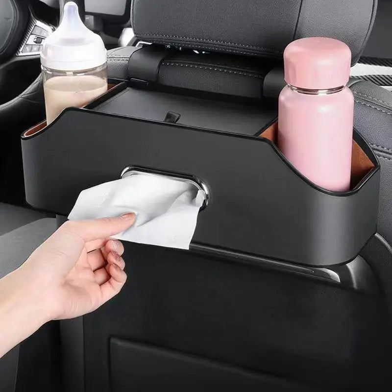 Multifunctional Car Headrest Cup Holder Auto Backseat Organizer Tissue Holder Storage Box Auto Phone Holder Interior Accessories 