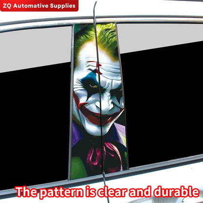 Funny Car Stickers B-pillar Sunscreen DIY Auto Center Column Cover Scratches Cartoon Decoration Stickers Joker  Auto Accessories