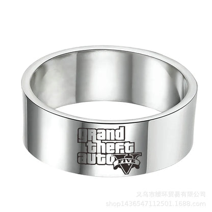 GTA5 Game Grand Theft Auto V Rings Ring for Car Chaveiro Ring Men Women Jewelry 